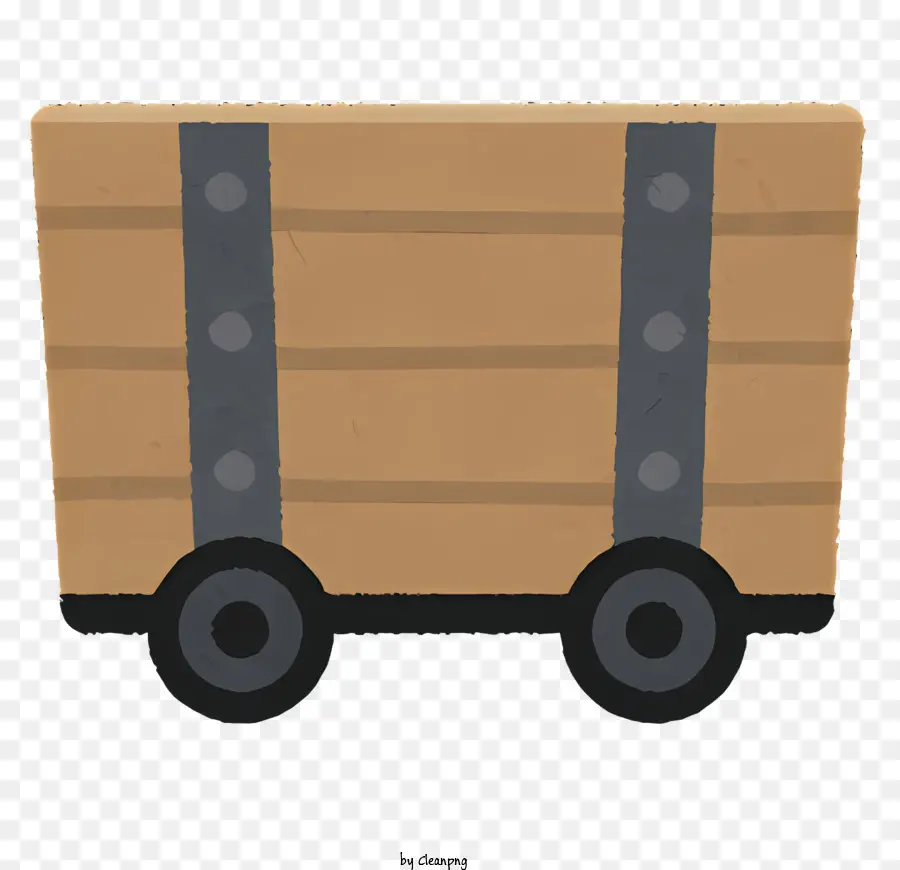 деревянная коробка，Металлические стержни PNG