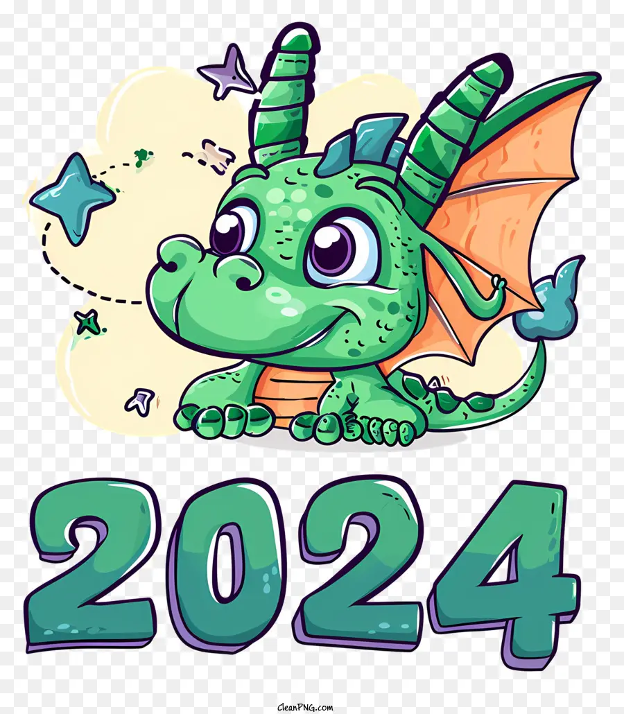 Дракон Новый год，2024 Календарь PNG