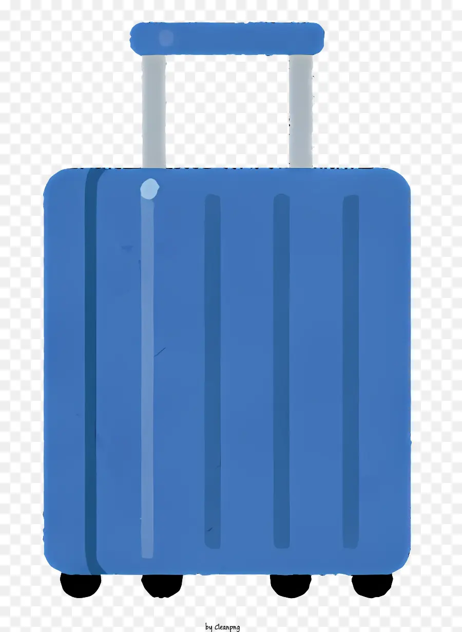 Синий чемодан，ручка сверху PNG