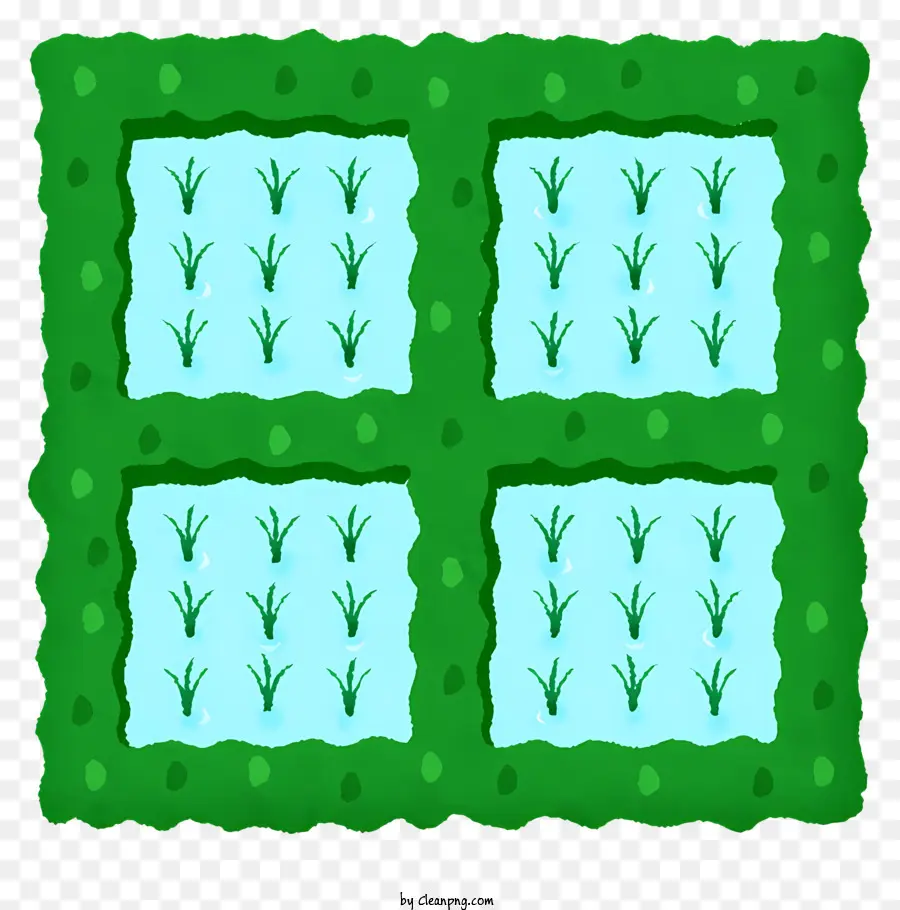 зеленая трава，квадратная рамка PNG