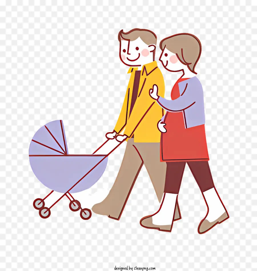 пару，Baby Stroller PNG