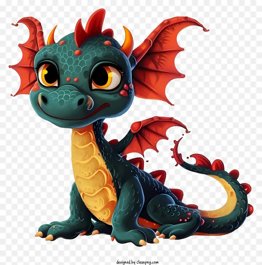 милый дракон，мультипликационный дракон PNG