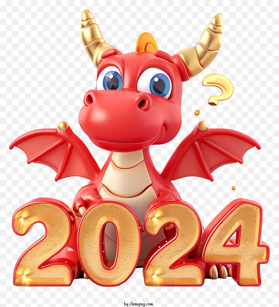 Дракон Новый год，год 2024 года PNG