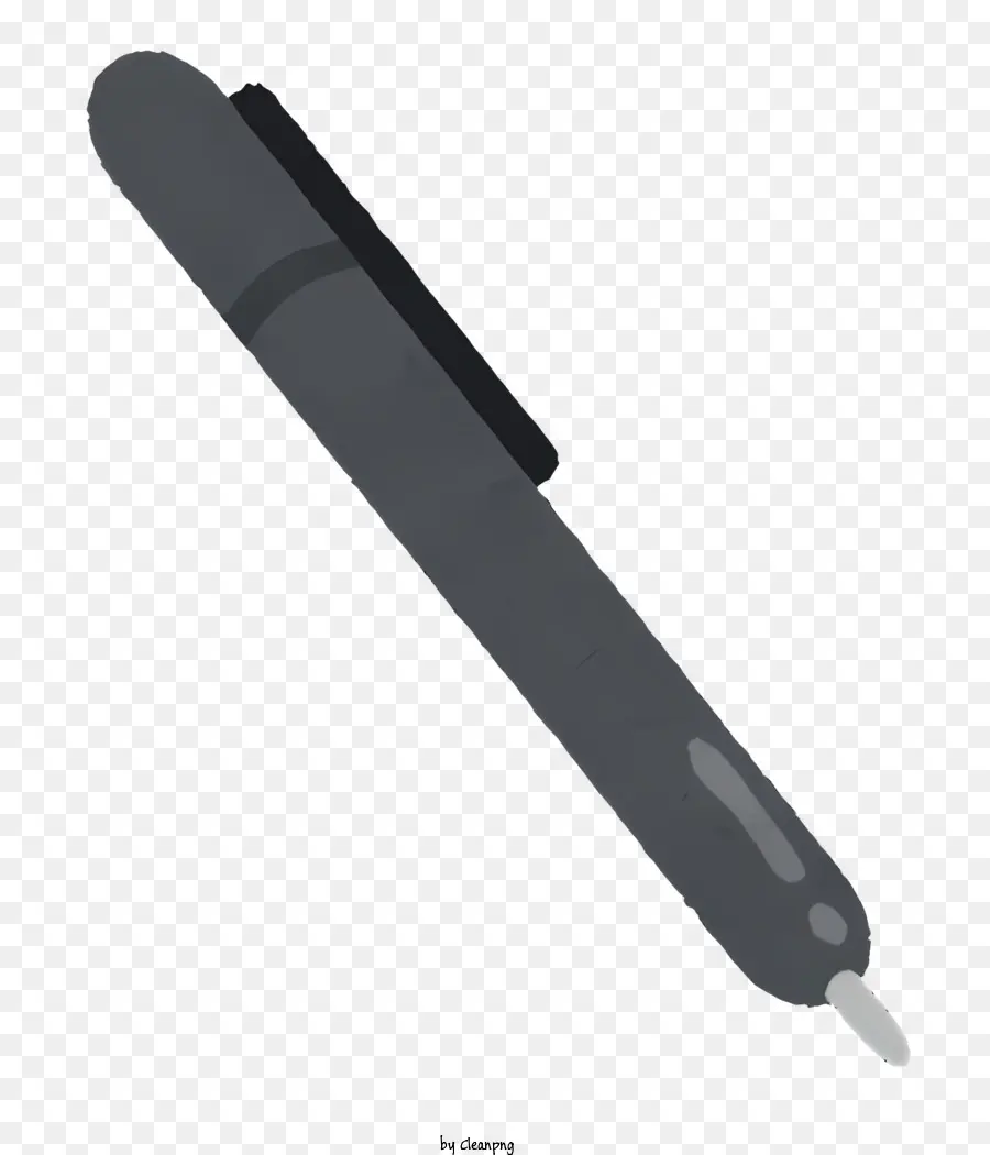черная ручка，металлический корпус PNG