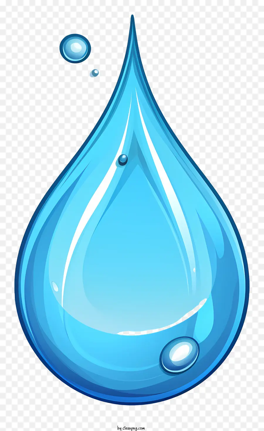 Ручная капля воды，Синяя вода капля PNG