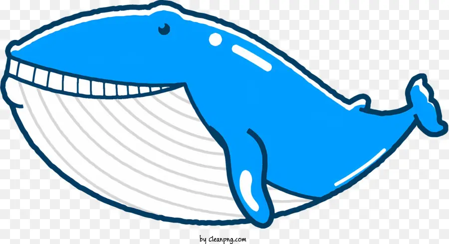 Синий Кит，кит с длинным белым клювом PNG
