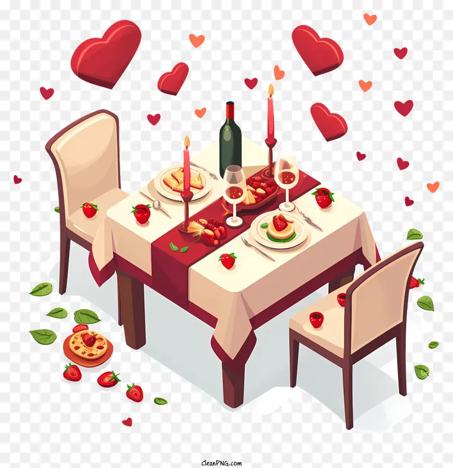 Романтический ужин，Сервировка стола PNG