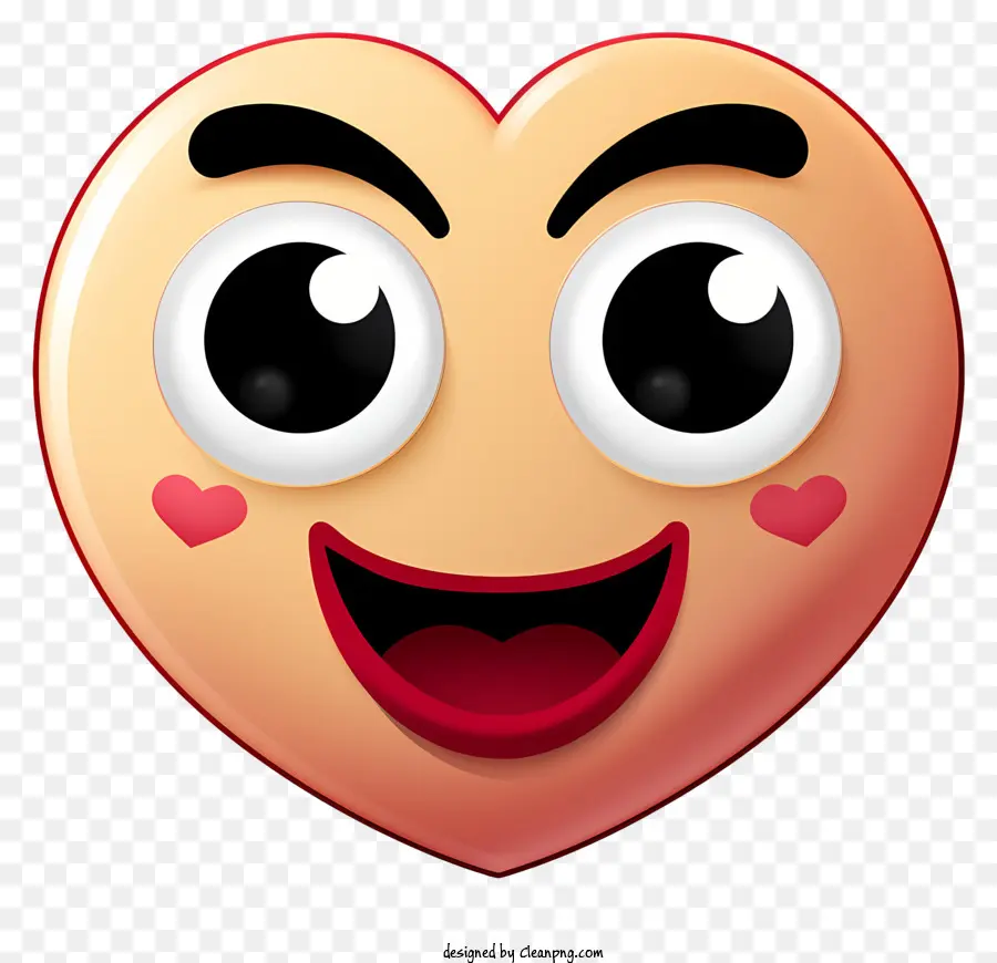 эмодзи с сердцами глазами，сердце Emoji PNG