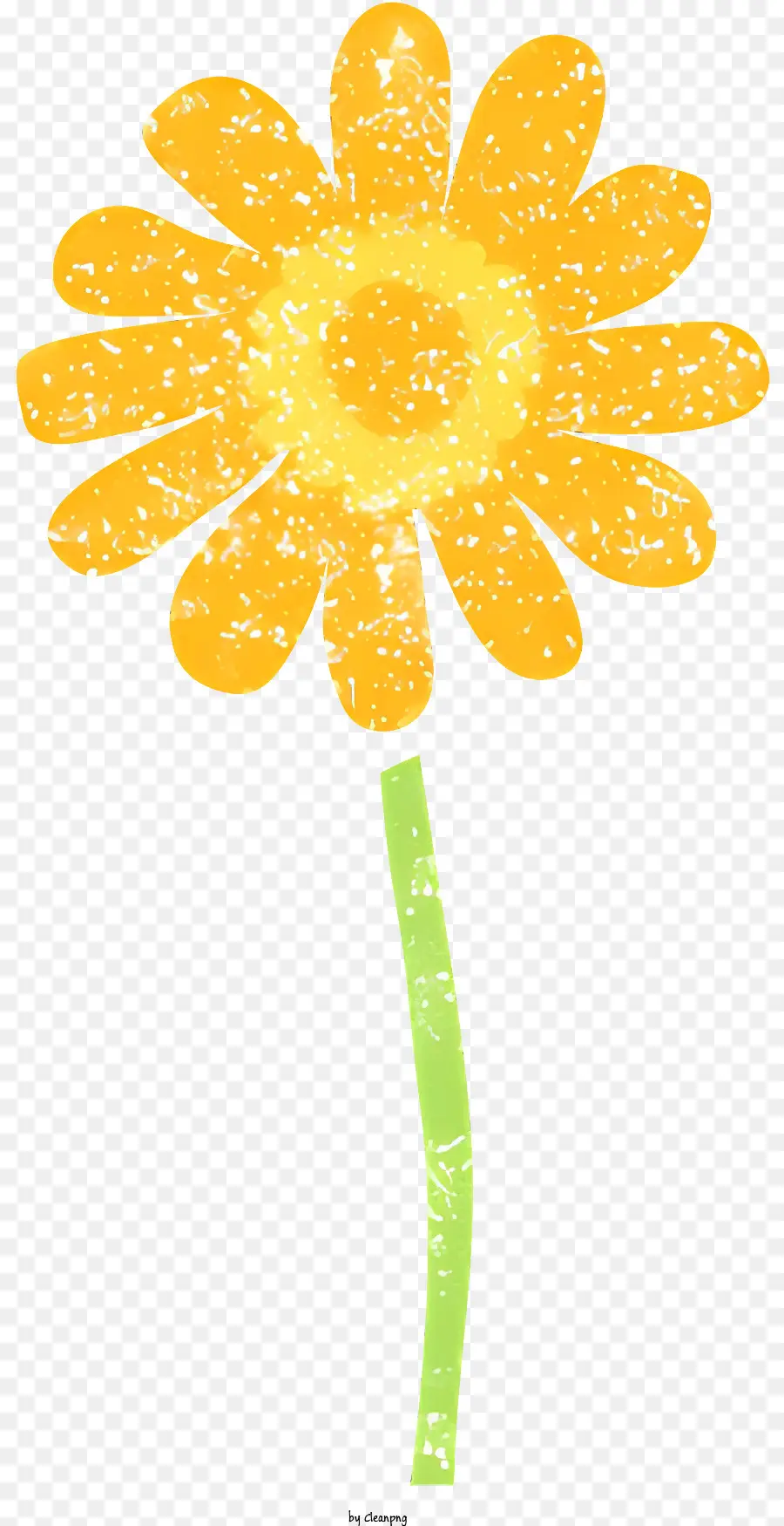 2024 Годовой календарь，желтый цветок PNG