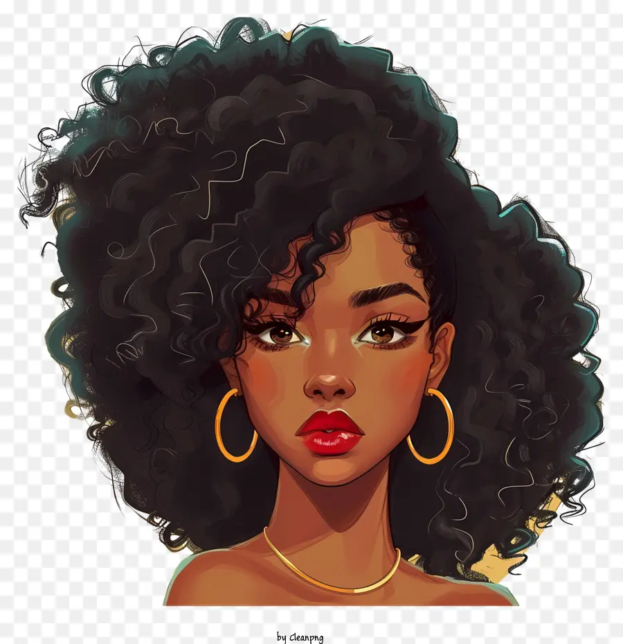 икона черной девушки，черная женщина PNG