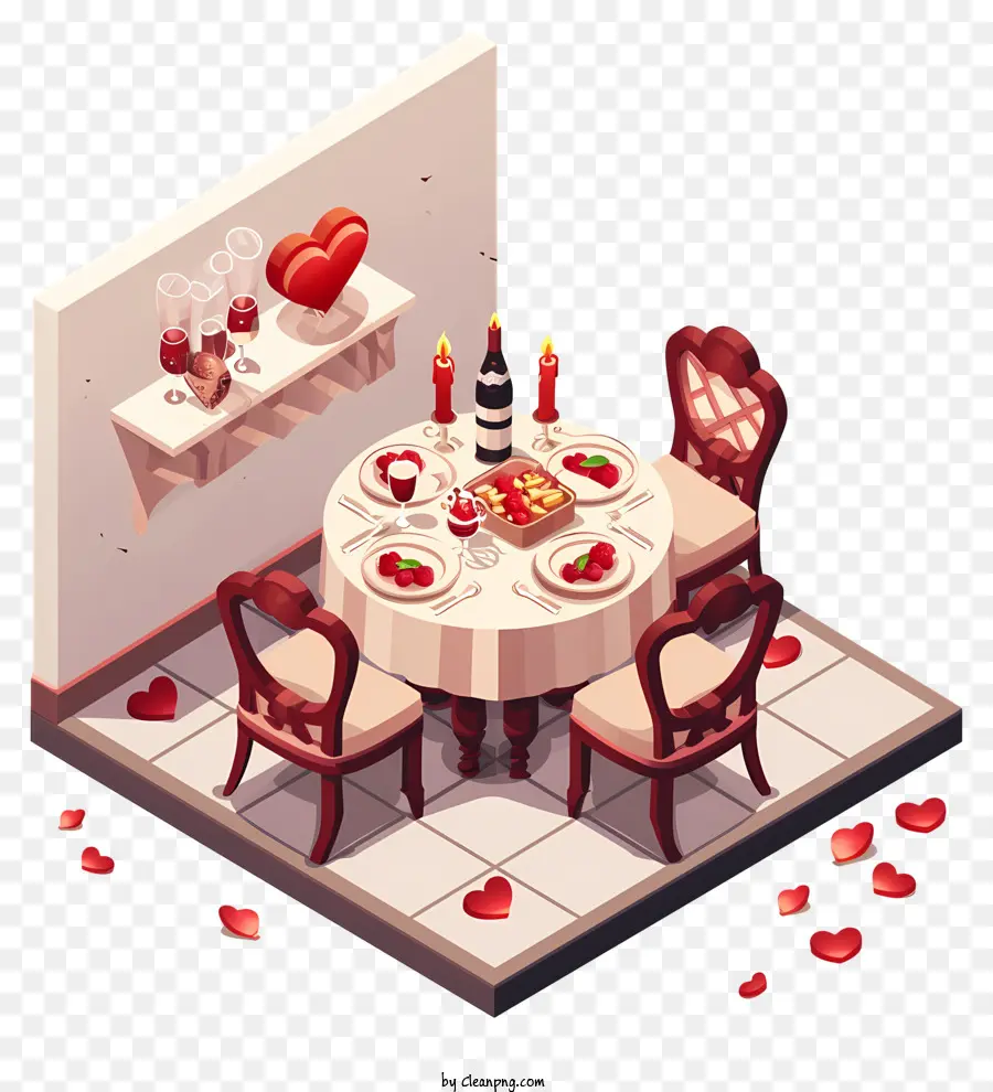 Романтический ужин，Маленькая столовая PNG