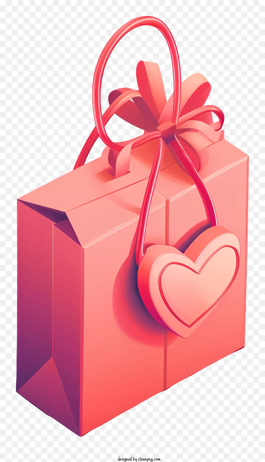 Сумка подарочного пакета Валентина，Красная подарочная коробка PNG