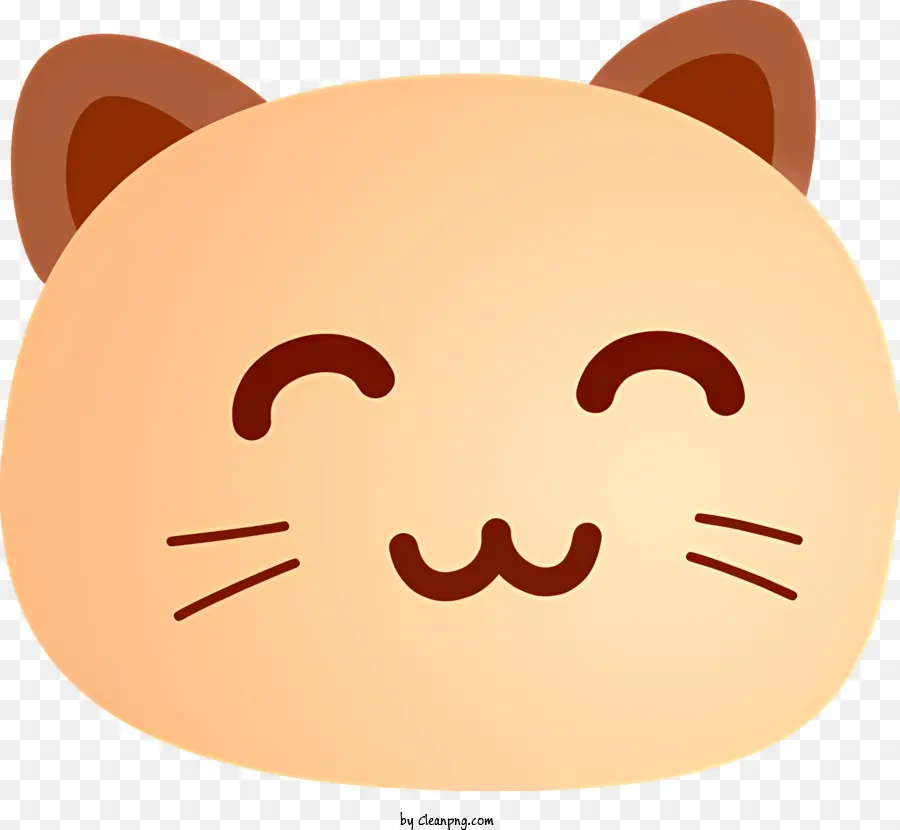 Улыбающийся кот эмодзи，Симпатичное выражение PNG