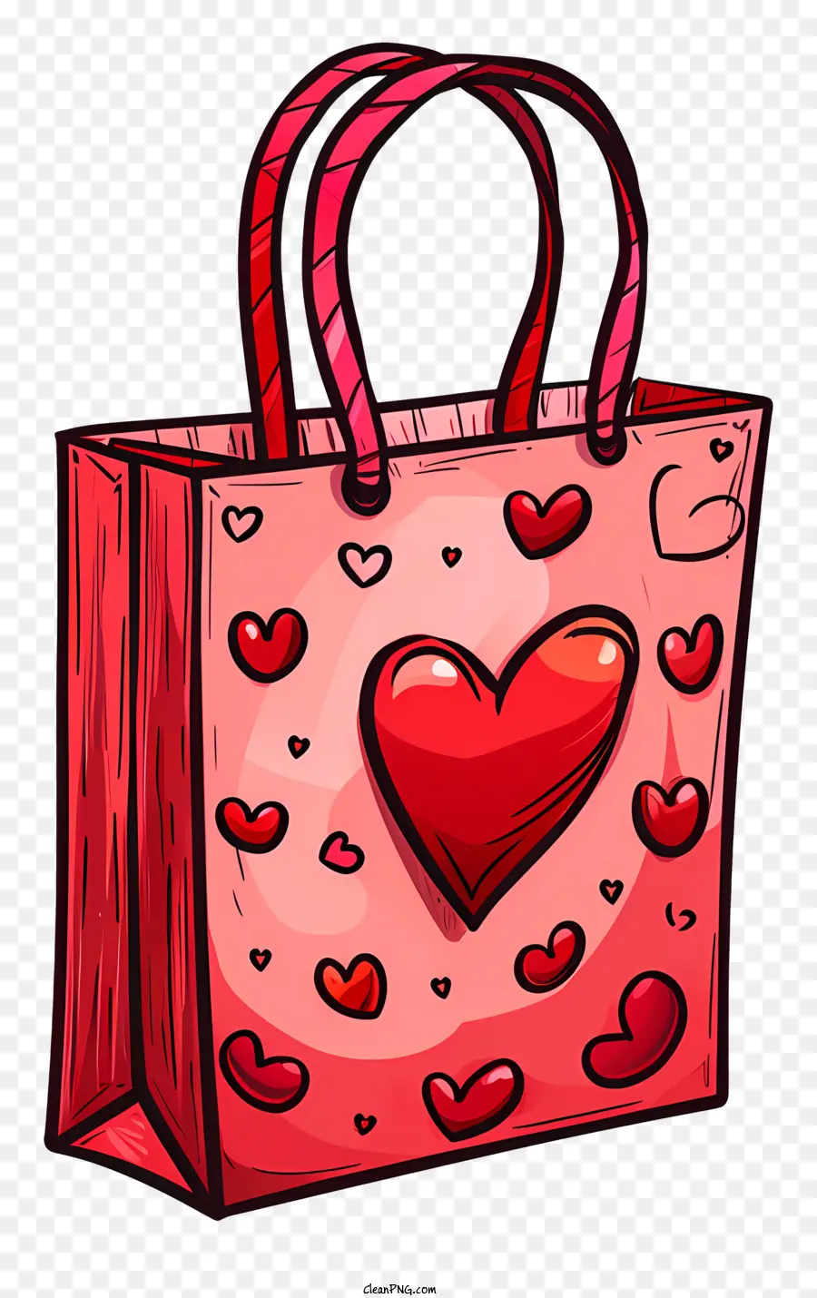 Сумка подарочного пакета Валентина，розовый хозяйственная сумка PNG