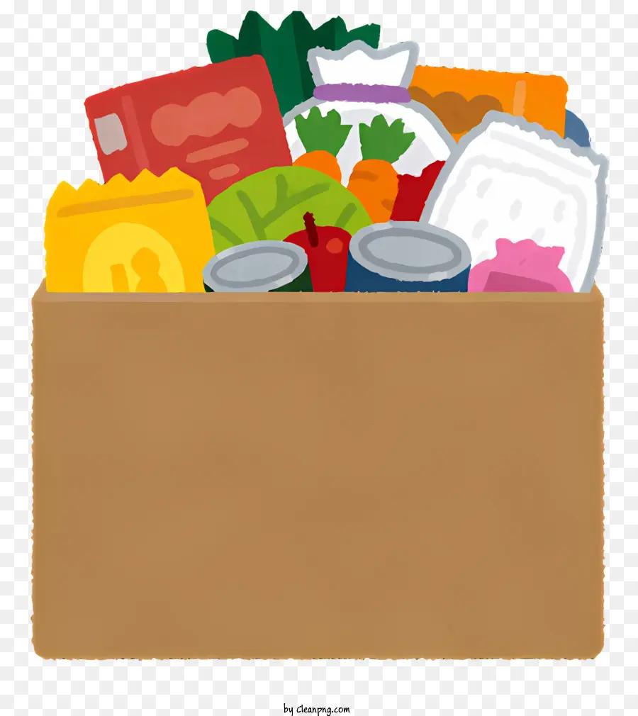 картонная коробка，продукты питания PNG