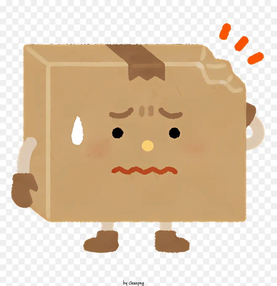 грустная коробка，картонная коробка PNG