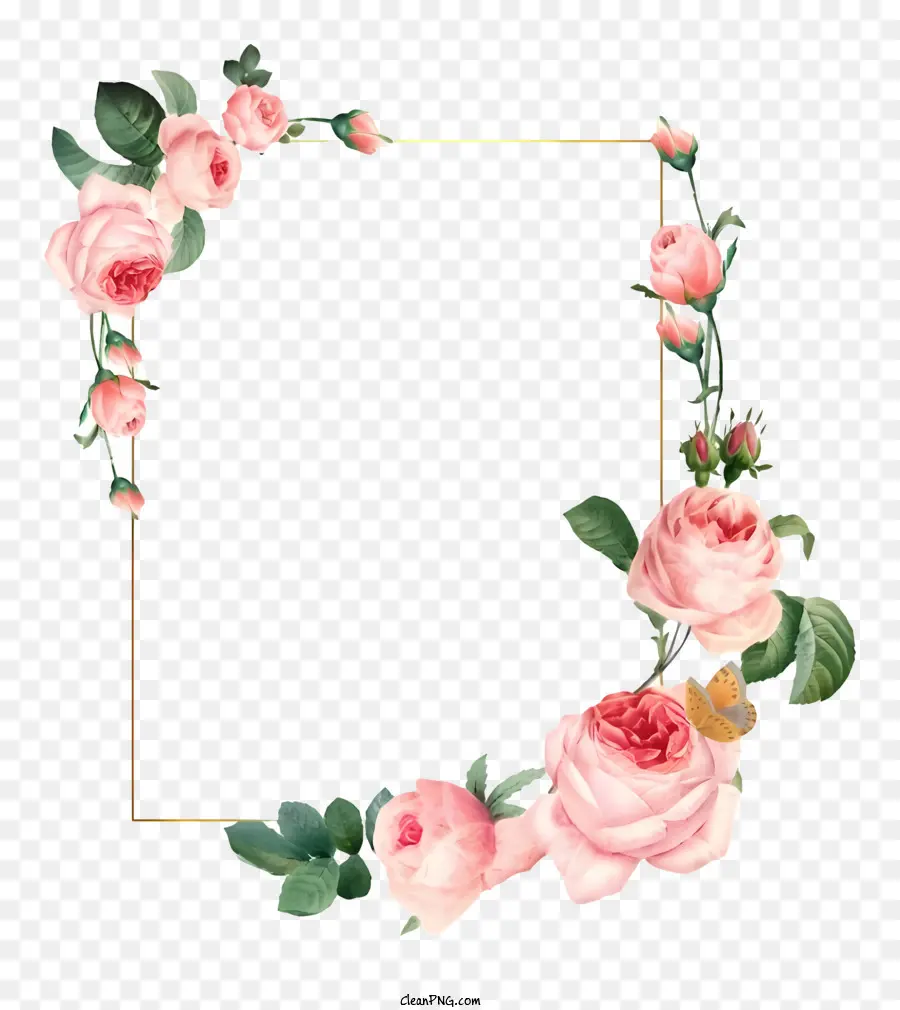 свадебные рамки，цветочная композиция PNG