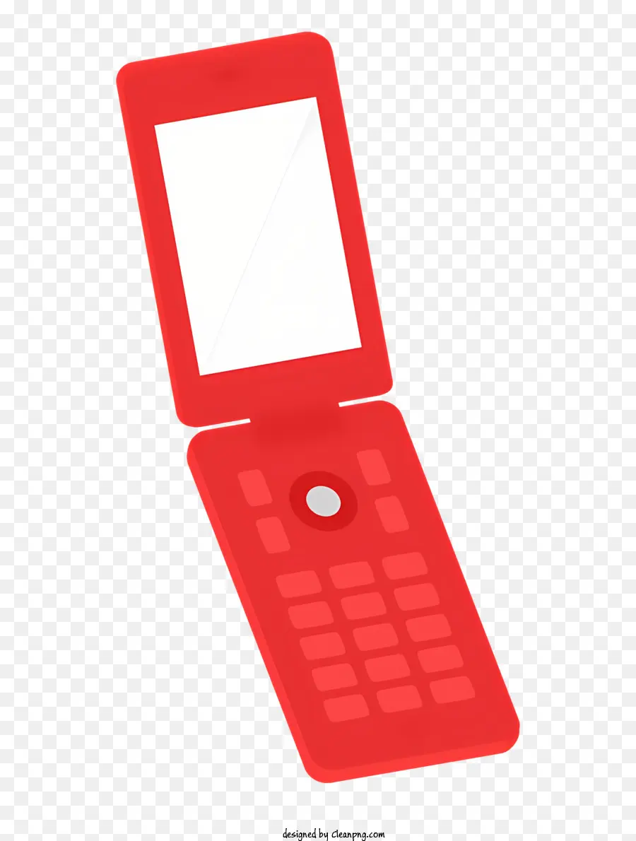 Красный смартфон，экран на спине PNG