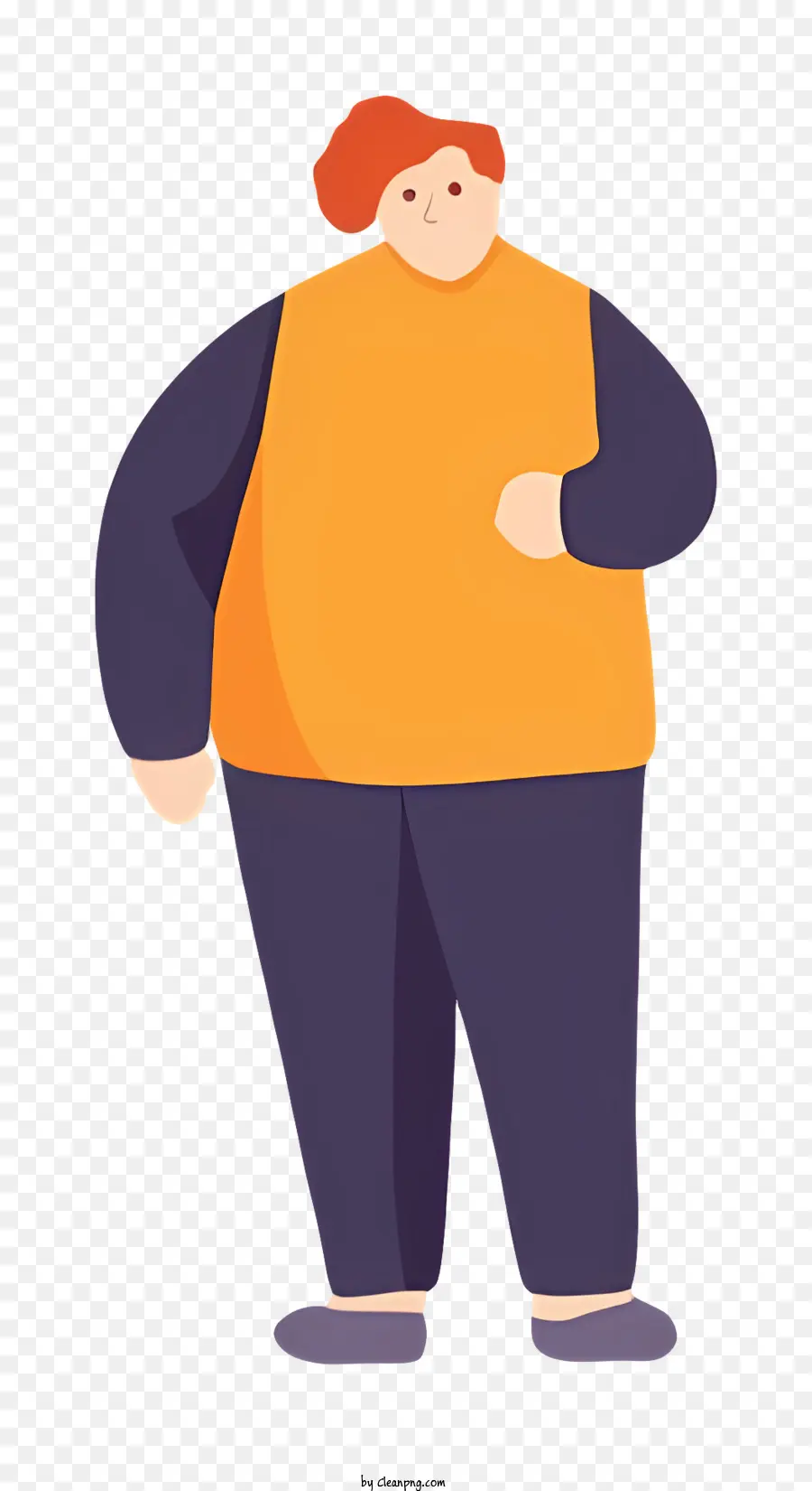 жировые отложения，мужчина в оранжевой рубашке PNG