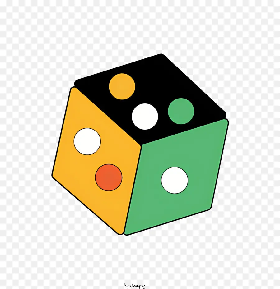 красочные куб，симметричный рисунок PNG