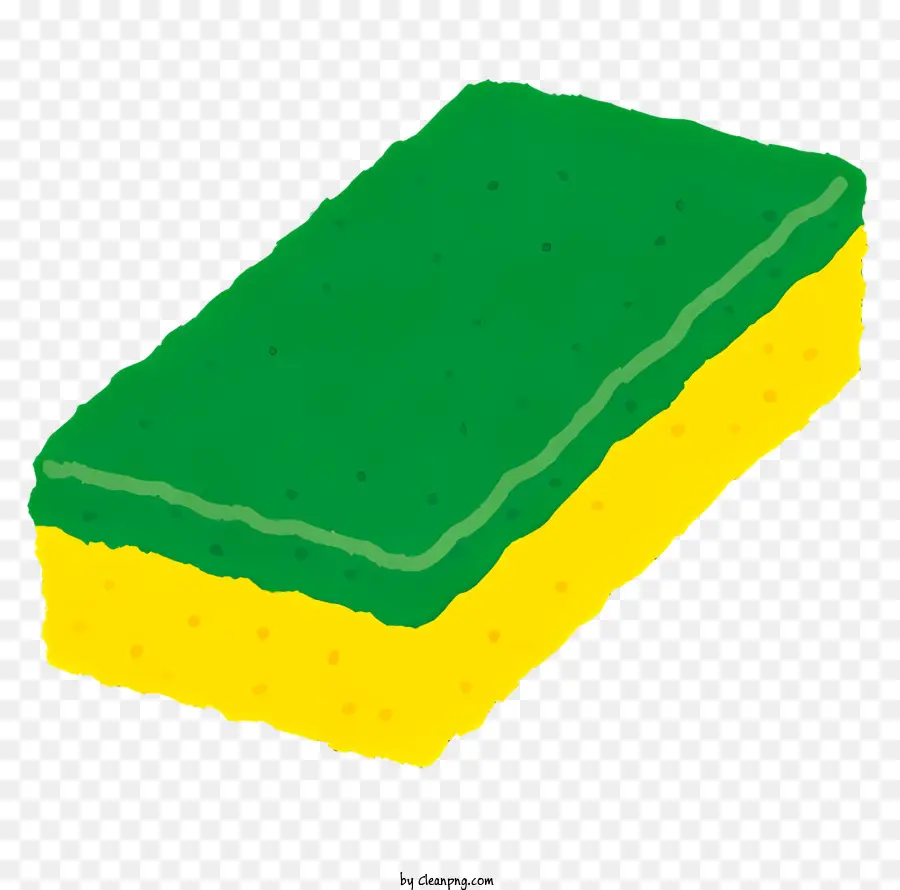 Зеленая губка，Желтая губка PNG