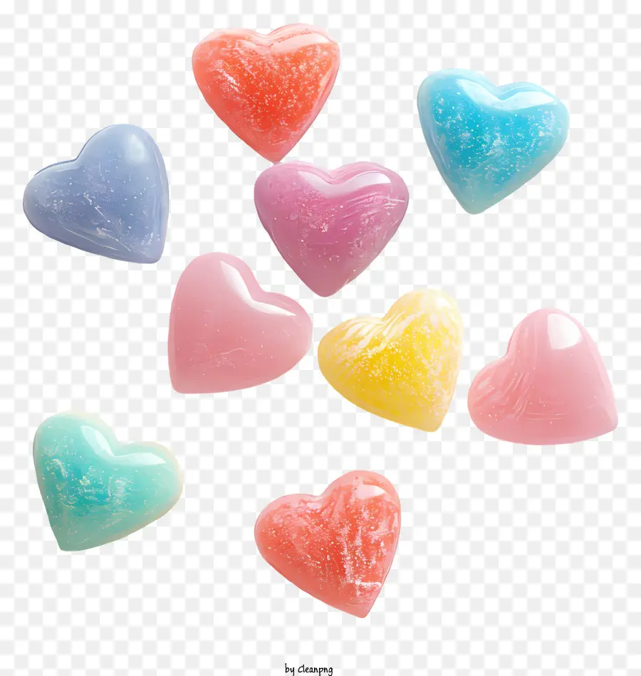 конфеты сердца，Шоколадные сердца PNG