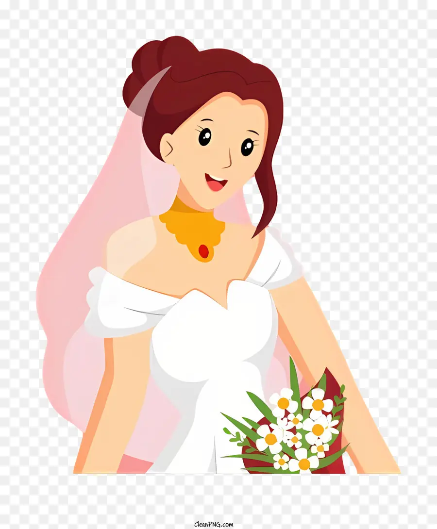 мультипликационная невеста，свадебное платье PNG