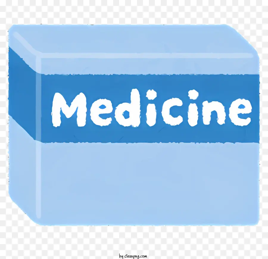 Медицина，синий куб PNG