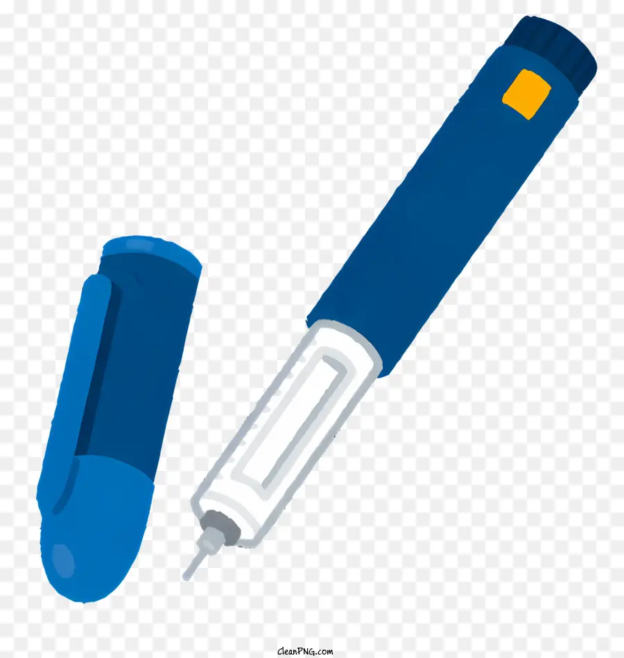 синей ручкой，черный фон PNG