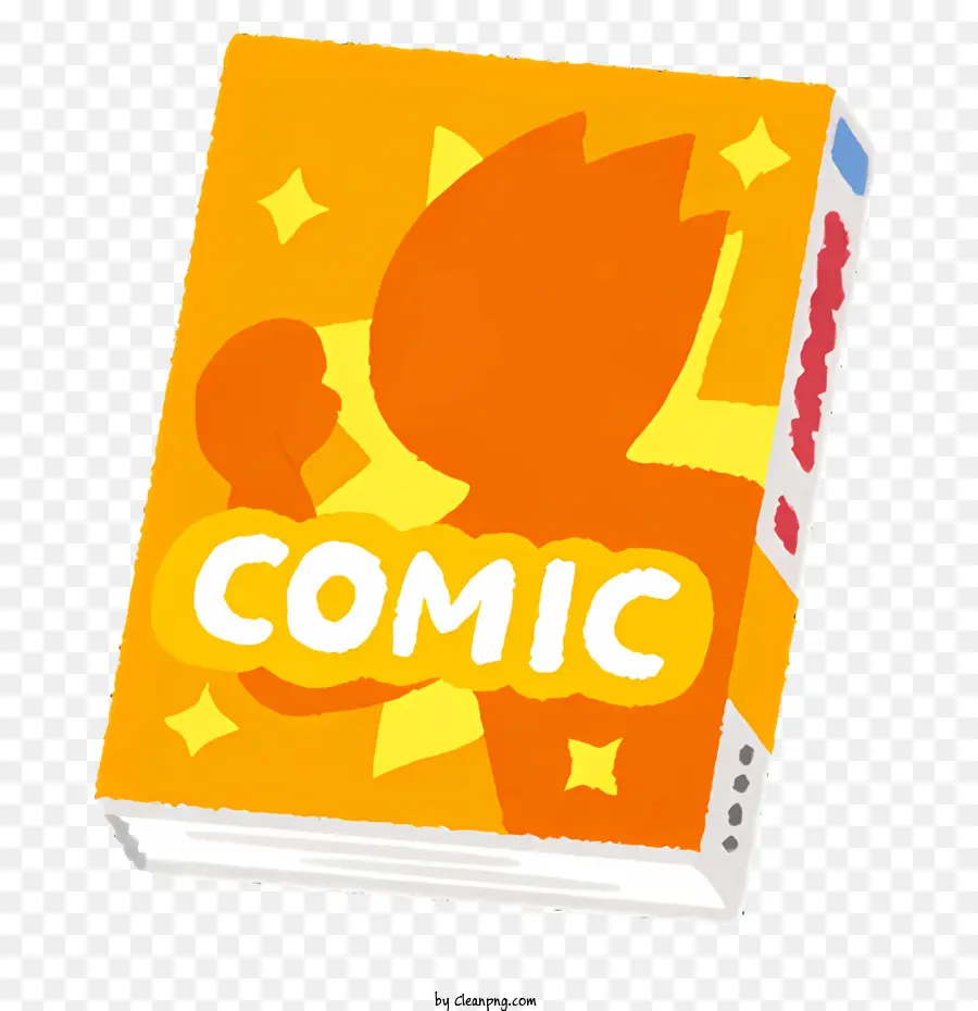 Обложка комиксов，желтый и оранжевый PNG