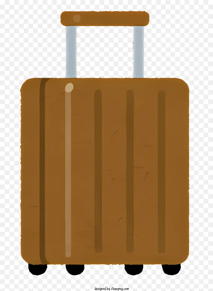 коричневый чемодан，чемодан с колесами PNG