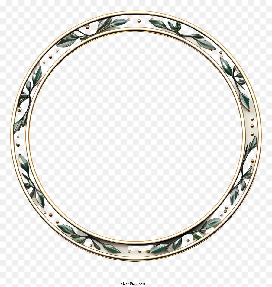 плоская круглая рама，круговой металлический каркас PNG