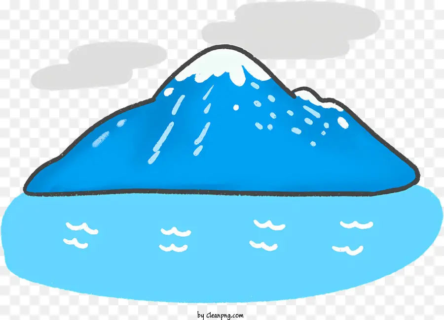 синяя гора，Снежные вершины PNG