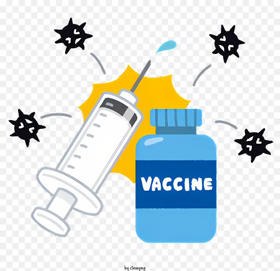 Введение вакцины，шприц PNG
