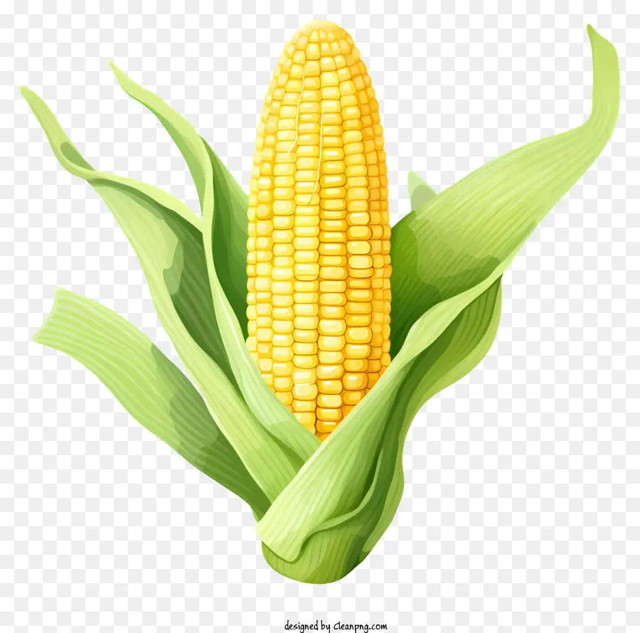 акварельная кукуруза，початок кукурузы PNG