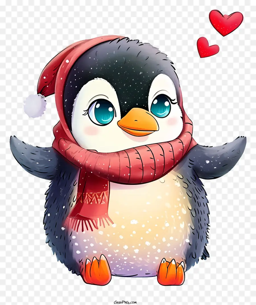 Значок валентинки пингвина，милый пингвин PNG