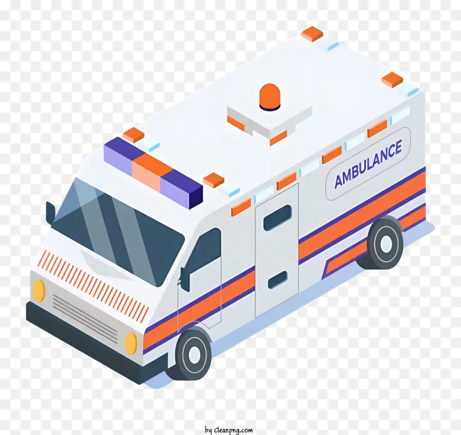 Мультипликационная машина скорой помощи，скорая помощь PNG