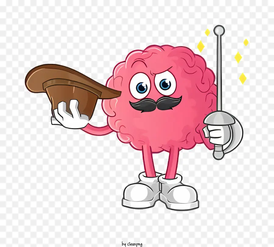 мультфильм мозг，Розовый мультипликационный персонаж PNG