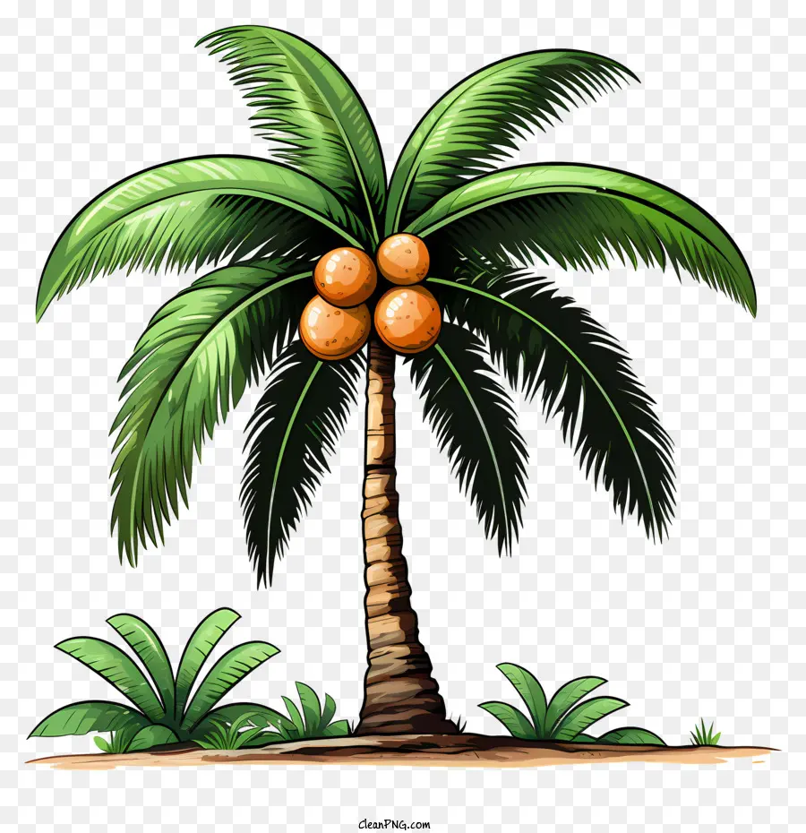 кокосовое дерево，кокосы PNG