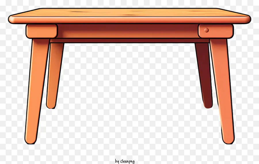 Плоский мультипликационный стол，маленький деревянный стол PNG