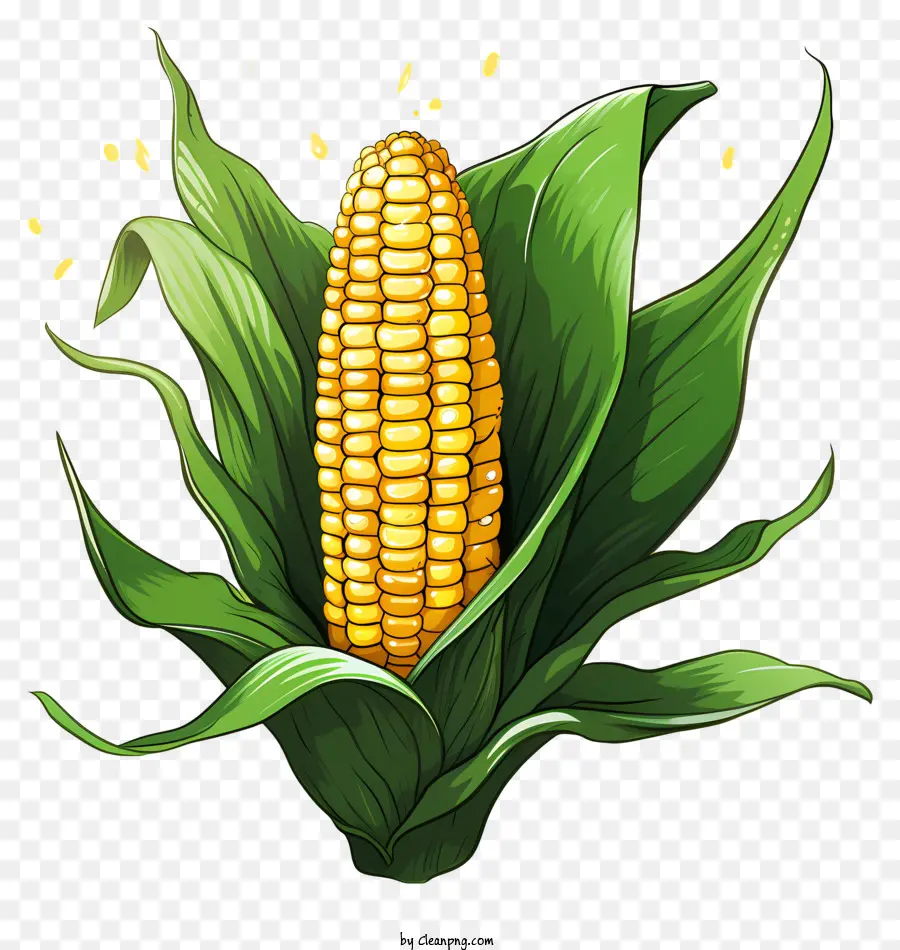 плоская кукуруза，кукурузный початок PNG