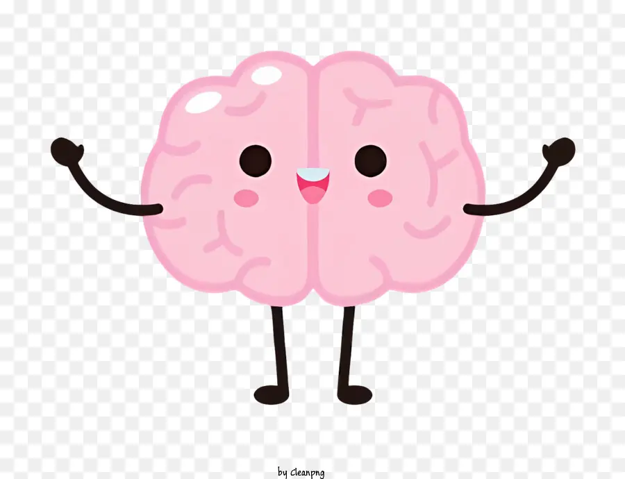 мультфильм мозг，Улыбающийся мозг PNG