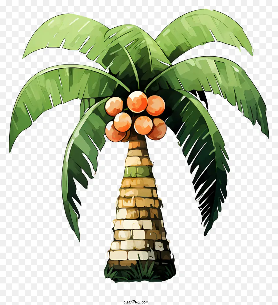 акварель кокосовое дерево，кокосовое дерево PNG