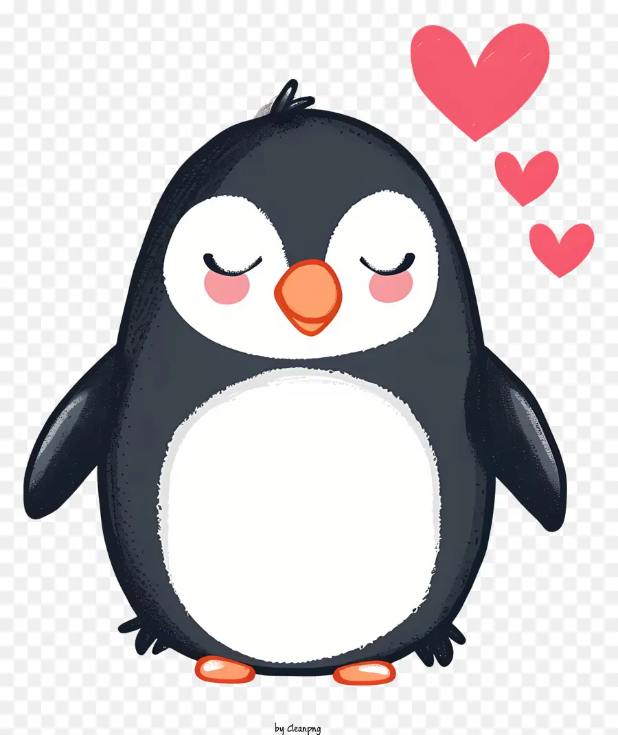Плоский валентирь пингвин，милый пингвин PNG