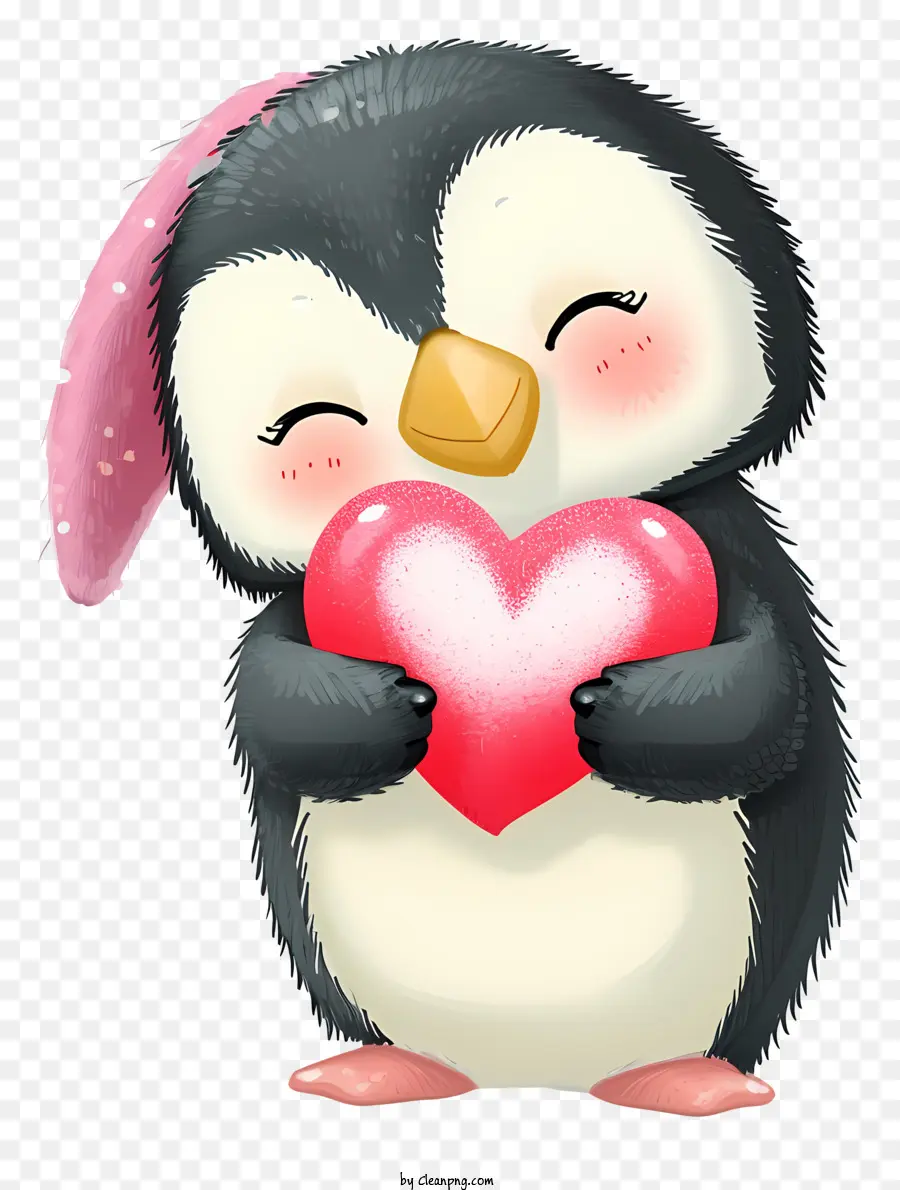 Значок валентинки пингвинов，мультфильм пингвин PNG