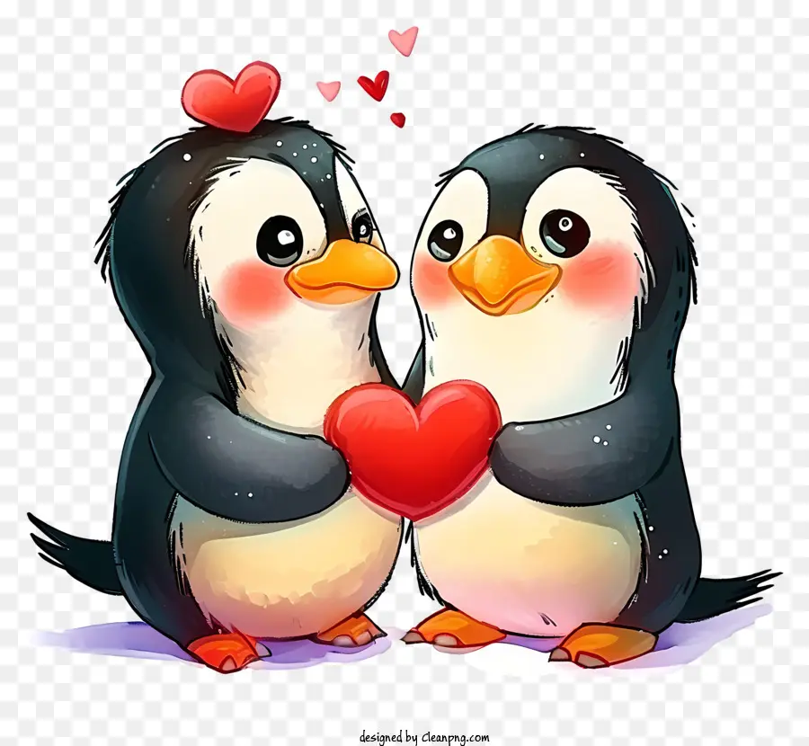 Значок валентинки пингвина，пингвины PNG