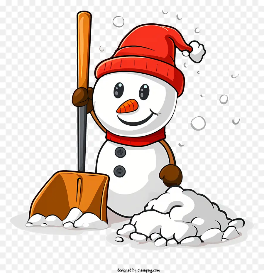 Лопата для снега，мультфильм снеговик PNG