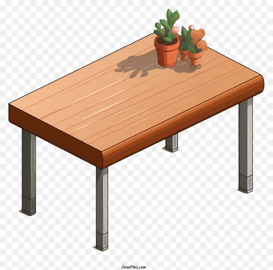 Плоский мультипликационный стол，Wooden Table PNG
