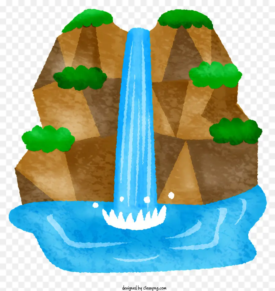 Водопад，Горы PNG