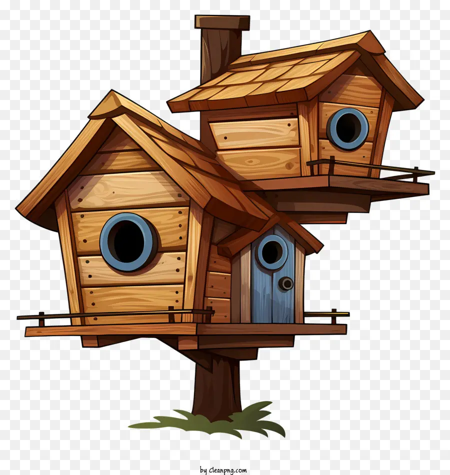 Ручная птичья дом，деревянный скворечник PNG
